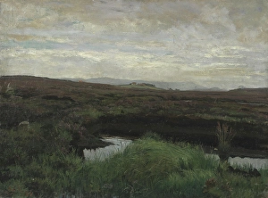 Moorland Prints: Peat Bog on Jaeren, 1882. Creator: Kitty Lange Kielland