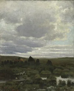 1882 Prints: Peat Bog at Jaeren, 1882. Creator: Kitty Lange Kielland