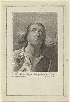 Giambattista Piazetta Prints: Peccati Mortisque Triumphor Christus. Creator: Marco Alvise Pitteri