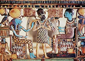 14th Century Bc Prints: Pectoral jewel from the tomb of Tutankhamun, Ancient Egyptian, c1325 BC