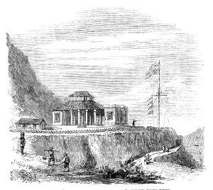 Hong Kong China Prints: Pedder's Hill and Harbour-Master's House, Hong-Kong, 1857. Creator: Unknown