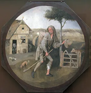 Destitution Gallery: The Peddler (The Parable of the prodigal Son). Artist: Bosch, Hieronymus (c. 1450-1516)