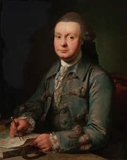 Jens Juul Prints: Peder Rahr, merchant from Ribe, 1770. Creator: Jens Juel