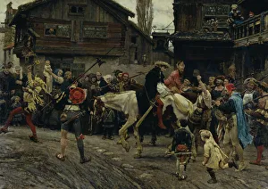 Peder Sunnanväder's and Mäster Knut's Ignominious Entry into Sthlm 1526, 1879. Creator: Carl Gustaf Hellqvist