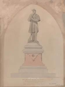 John Quincy Adams Ward Prints: Pedestal Design for the Seventh Regiment Memorial in Central Park, ca. 1868