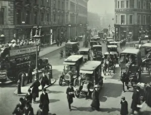 Crossroads Prints: Pedestrians and traffic, Victoria Street, London, April 1912