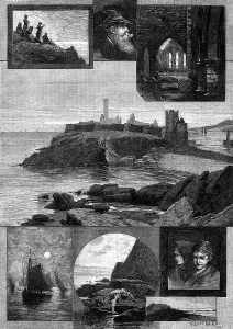 Palmer Prints: Peel and Peel Castle, Isle of Man, 1881. Creator: William James Palmer