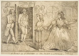 Embarrassed Prints: A Peep at St. Peter or The Poet in a Pickle, July 23, 1789. Creator: Unknown