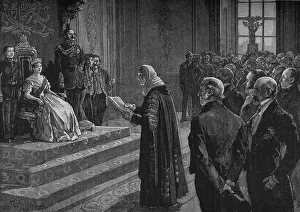 John Cassell Prints: Peers and Commoners Presenting Patriotic Address to the Queen on Eve of the Crimean War