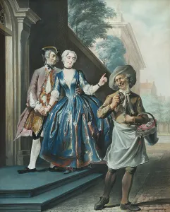 Crinoline Prints: Pefroen and the Sheep's Head, c1720-1750. Creator: Cornelis Troost