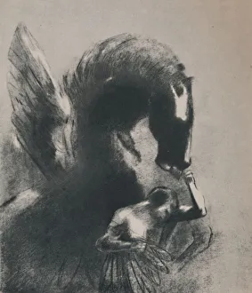 Pegasus Prints: Pegasus Captive, 1889, (1946). Artist: Odilon Redon