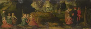 Pegasus Prints: Pegasus and the Muses, c. 1540. Artist: Romanino, Gerolamo (1485 / 6-1566)