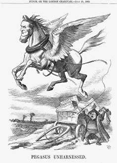 Pegasus Prints: Pegasus Unharnessed, 1865. Artist: John Tenniel