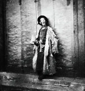 Shouting Prints: Peking, Pechili province, China: a nightwatchman, 1869, (1981). Creator: Unknown