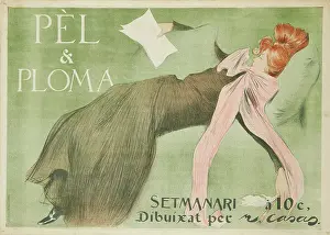Reading Woman Prints: Pel & Ploma, 1899. Creator: Casas, Ramon (1866-1932)