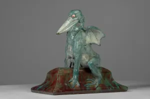 Statuette Prints: Pelican, France, c. 1896. Creators: Emmanuel Fremiet, Emile Muller