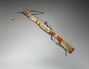Crossbow Gallery: Pellet and Bolt Crossbow Combined with a Wheel-Lock Gun, Central European, c1570-1600