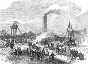 Relative Prints: The Pelsall Hall Colliery, near Walsall, the scene of the flooding, 1872. Creator: Unknown