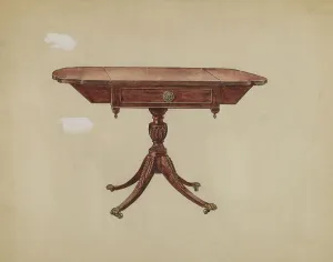 Caster Prints: Pembroke Table, 1936. Creator: Florence Choate