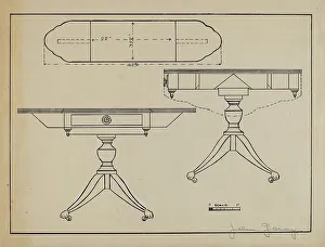 John Garay Prints: Pembroke Table, 1936. Creator: John Garay