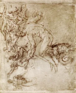 Pen and ink sketches by Leonardo De Vinci, 1913. Artist: Leonardo da Vinci