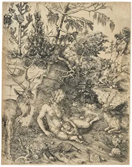 John Chrysostom Prints: The Penance of Saint John Chrysostom, 1509. Creator: Cranach; Lucas; the Elder (1472-1553)