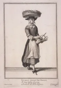 Cherries Gallery: Six pence a pound fair Cherryes, Cries of London, (1688?)