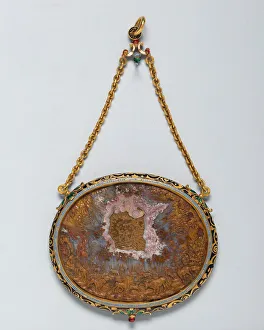 Cameo Prints: Pendant with a Cameo of Orpheus Charming the Animals, Europe, c. 1550-c. 1600 (cameo)