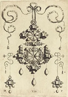 Mignot Daniel Prints: Pendant with Two Double Crosses