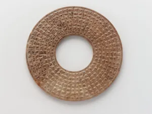 Jade Nephrite Prints: Pendant in the form of a disk (bi) with raised knobs, Eastern Zhou dynasty, 475-221 BCE