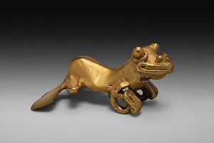 Mesoamerican Prints: Pendant in the Form of a Frog, A. D. 1000 / 1500. Creator: Unknown