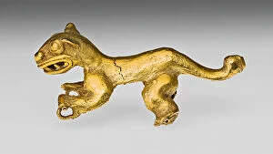 Panamanian Collection: Pendant in the Form of a Jaguar, A.D. 1300 / 1500. Creator: Unknown