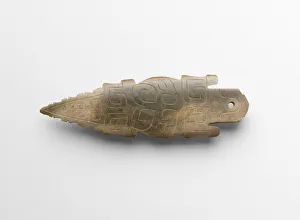 Jade Nephrite Prints: Pendant in the form of a reptile, Late Shang dynasty, ca. 1300-ca. 1050 BCE