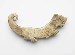 Jade Nephrite Prints: Pendant in the form of a tiger, Late Shang dynasty, ca. 1300-ca. 1050 BCE