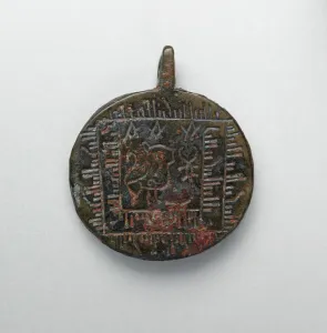 Cast Gallery: Pendant with Lion and Scorpion, Iran, 10th century. Creator: Unknown