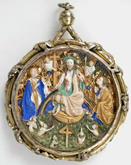 Last Judgement Collection: Pendant Medallion with the Last Judgment, French, ca. 1420. Creator: Unknown