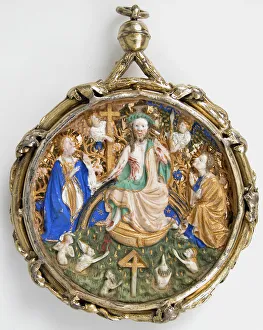 St John The Prints: Pendant Medallion with the Last Judgment, French, ca. 1420. Creator: Unknown