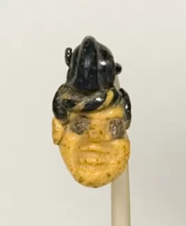 Carthaginian Collection: Pendant in the Shape of a Head, Carthage, 5th century-3rd century BCE. Creator: Unknown