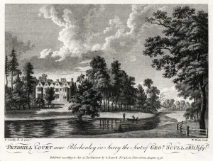 Pendhill Court near Bletchenley in Surry the Seat of George Scullard Esquire, 1776. Artist: William Watts