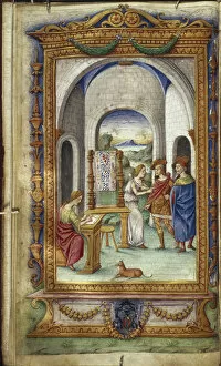 Penelope writing, Telemachus and Laertes (Illustration for The Heroides by Ovid), 1485-1499
