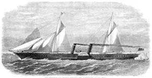 The Peninsular and Oriental Company's new paddle-wheel steamer Nyanza, 1864. Creator: Smyth