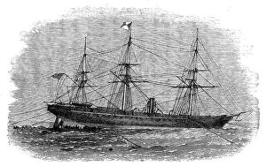 Shipping Industry Collection: The Peninsular and Oriental Company's ship Candia under repair on the Atakah Reef, 1862