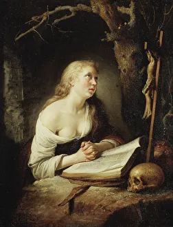 Penitent Prints: The Penitent Magdalen. Creator: Gerrit Dou