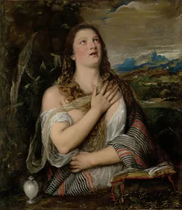 Da Cadore Prints: The Penitent Magdalene, 1555-1565. Creator: Titian