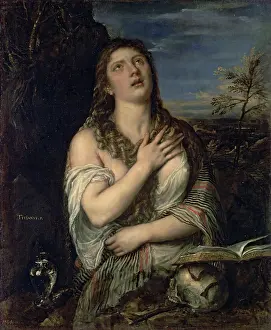 Magdalene Prints: Penitent Magdalene, 1563. Creator: Titian