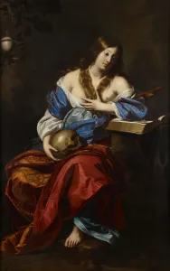 Mary Magdalen Prints: The Penitent Magdalene, 1655-1665. Creator: Nicolas Regnier