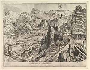 Outcrop Prints: The Penitent Magdalene (Magdalena poenitens) from The Large Landscapes, ca. 1555-56