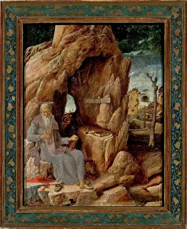 Ascetic Prints: The Penitent Saint Jerome in the desert, 1448-1451. Creator: Mantegna, Andrea (1431-1506)