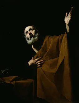 Guilty Prints: Penitent Saint Peter, 1628 / 32. Creator: Jusepe de Ribera