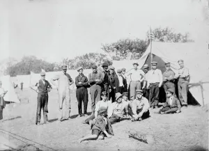 Migrating Prints: Penn. [i.e. Pennsylvania] coal strike - some of the 500 in Atlantic camp